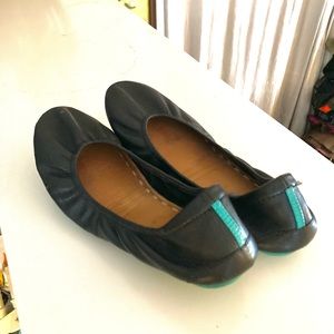 TIEKS by Gavrieli Matte Black Leather Designer Ballet Flats